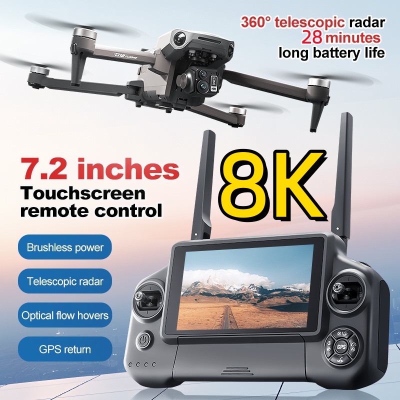 Drone App Rc Fpv - Drone RC Quadricoptère 8K avec Nacelle