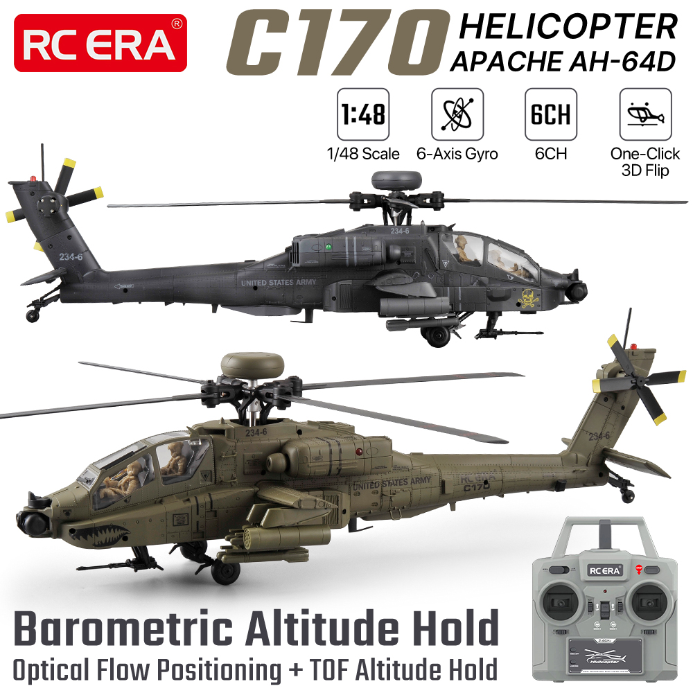 Drone Rc Jet - Hélicoptère RC ERA 1/48 6CH Apache