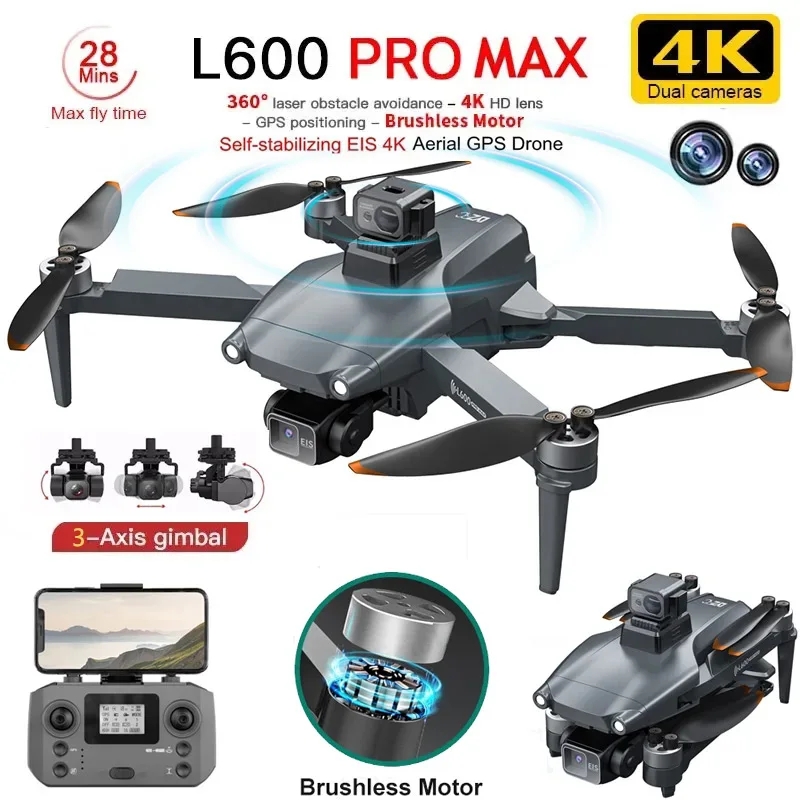 Drone App Rc Fpv - Drone GPS professionnel L600 PRO MAX