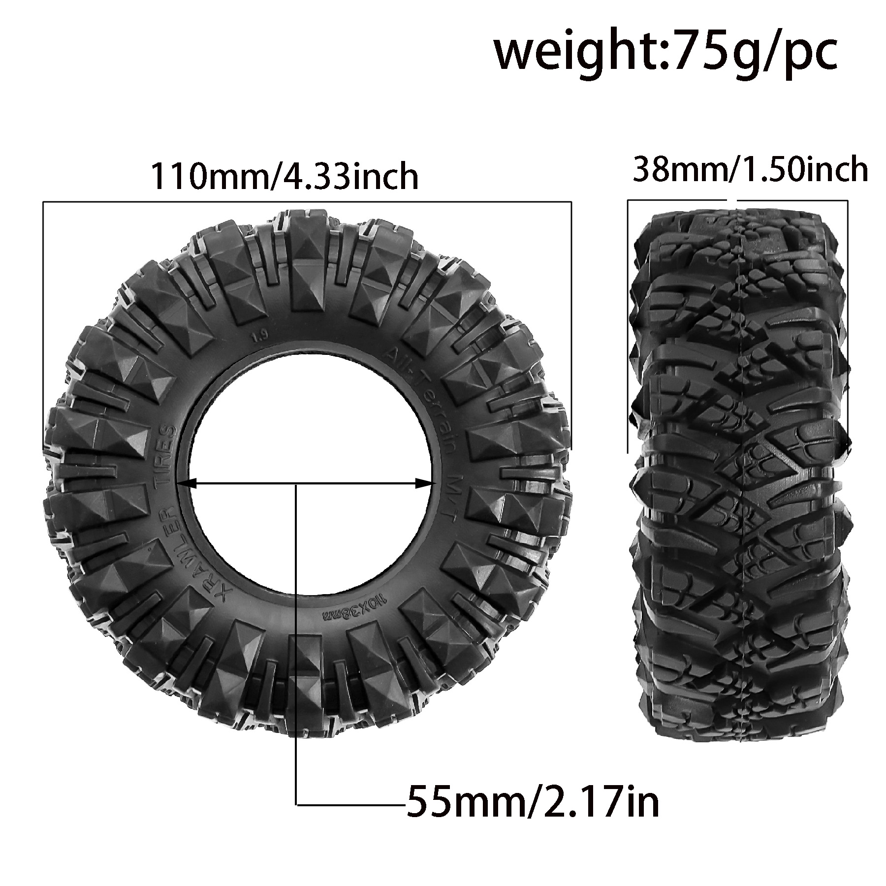 Pneus à chenilles de roche en  - Rc Rock Crawler avis et prix