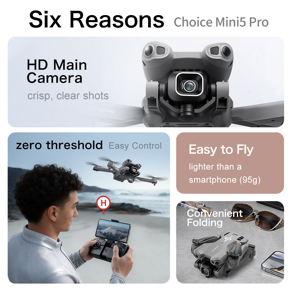 Mini5 Pro Drone Portable Photo - Drone Smart Rc avis et prix