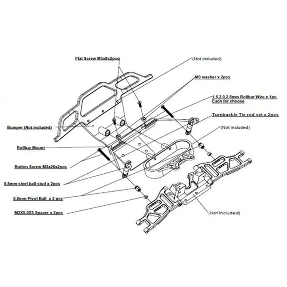 Kit de barre anti-roulis large - Rc Suspension Arm avis et prix